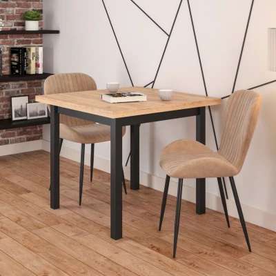 ASYA Polsterstuhl für Esszimmer – Cappuccino/Schwarz