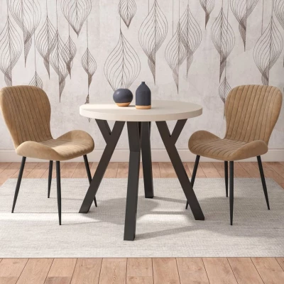 ASYA Polsterstuhl für Esszimmer – Cappuccino/Schwarz
