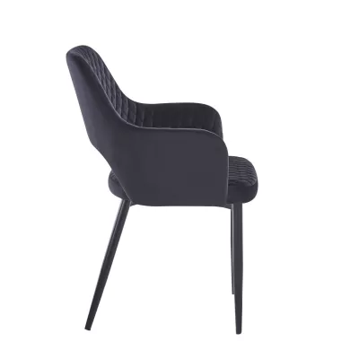 YONITA Polsterstuhl für Esszimmer - schwarz