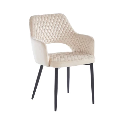 YONITA Polsterstuhl für Esszimmer - beige/schwarz