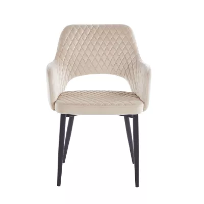YONITA Polsterstuhl für Esszimmer - beige/schwarz