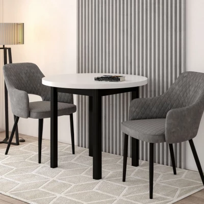 YONITA Polsterstuhl für Esszimmer - grau/schwarz