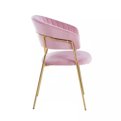RONIL Polsterstuhl für Esszimmer – rosa/gold