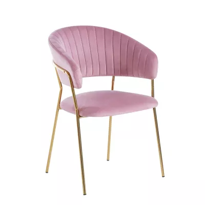 RONIL Polsterstuhl für Esszimmer – rosa/gold