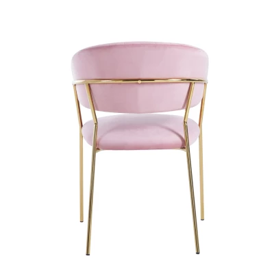 RONIL Polsterstuhl für Esszimmer – rosa/gold