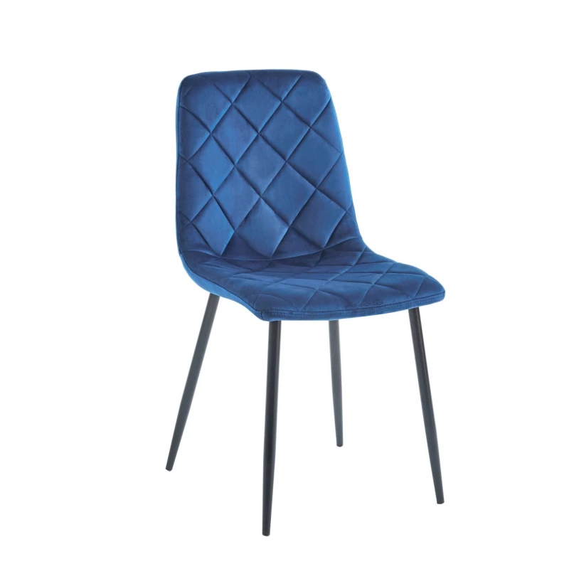 Esszimmerstuhl BAPTISTE - blau / schwarz