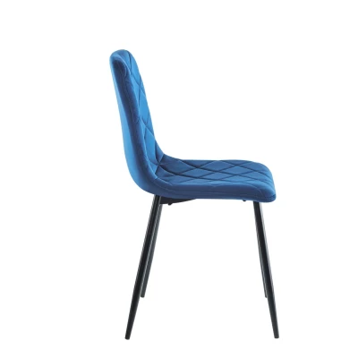 Esszimmerstuhl BAPTISTE - blau / schwarz