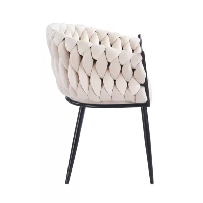 Designer-Polstersessel ZYPHIRA – beige/schwarz