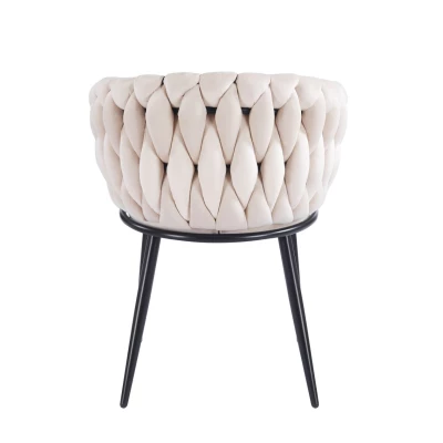 Designer-Polstersessel ZYPHIRA – beige/schwarz