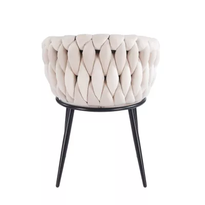 Designer-Polstersessel ZYPHIRA – beige/schwarz