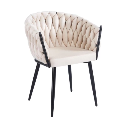 Designer-Polstersessel ZYPHIRA – beige/schwarz