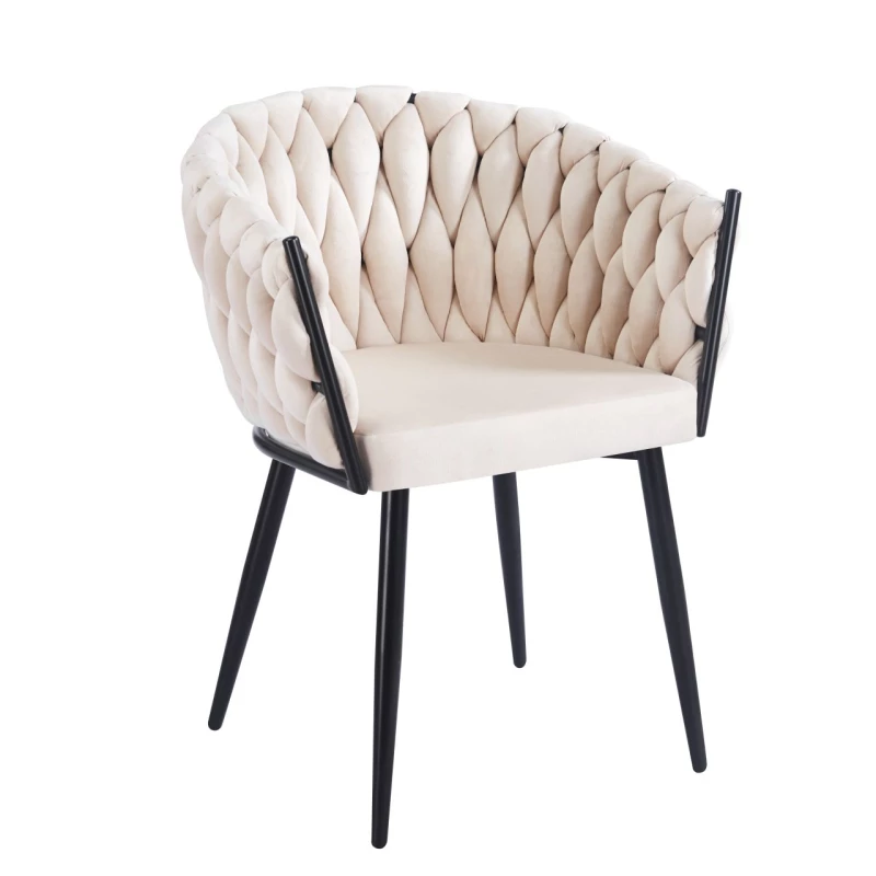 Designer-Polstersessel ZYPHIRA – beige/schwarz
