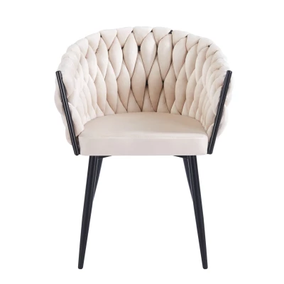Designer-Polstersessel ZYPHIRA – beige/schwarz