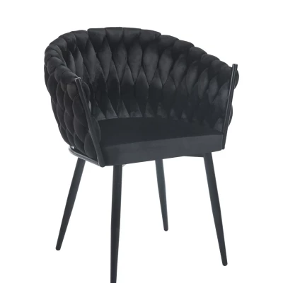 Designer-Polstersessel ZYPHIRA – schwarz