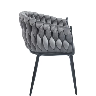 Designer-Polstersessel ZYPHIRA – grau/schwarz