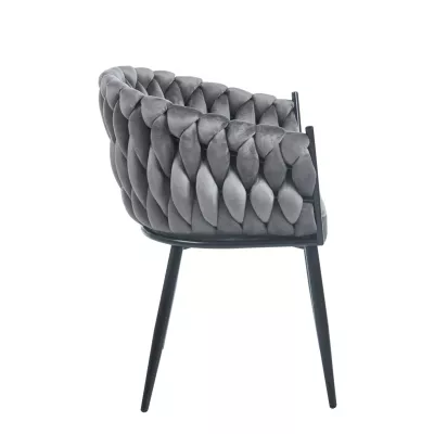 Designer-Polstersessel ZYPHIRA – grau/schwarz