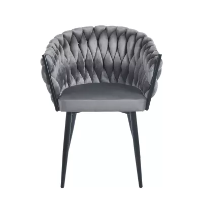 Designer-Polstersessel ZYPHIRA – grau/schwarz
