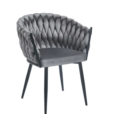 Designer-Polstersessel ZYPHIRA – grau/schwarz
