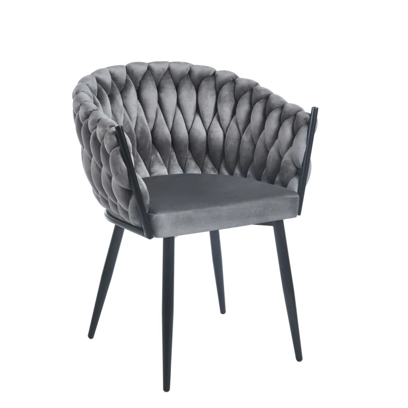 Designer-Polstersessel ZYPHIRA – grau/schwarz