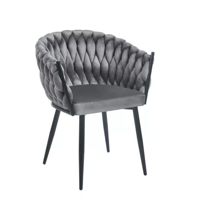 Designer-Polstersessel ZYPHIRA – grau/schwarz