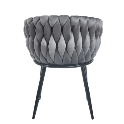 Designer-Polstersessel ZYPHIRA – grau/schwarz