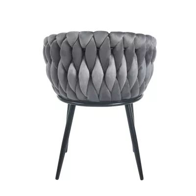 Designer-Polstersessel ZYPHIRA – grau/schwarz
