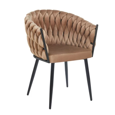 Designer-Polstersessel ZYPHIRA – Cappuccino/Schwarz