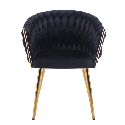 Designer-Polstersessel ZYPHIRA – Schwarz/Gold