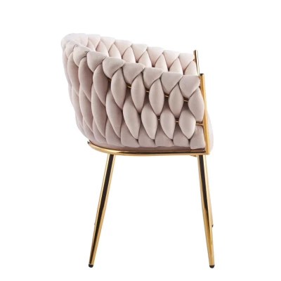 Designer-Polstersessel ZYPHIRA – Beige/Gold