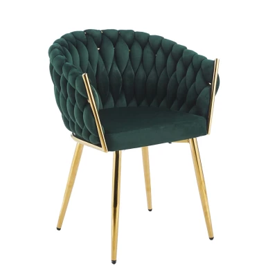Designer-Polstersessel ZYPHIRA – grün/gold