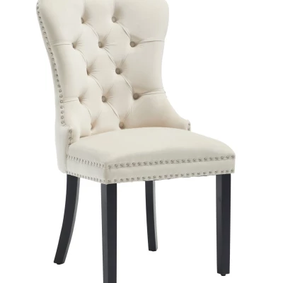 SAMSUL Polsterstuhl für Esszimmer - beige/schwarz