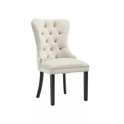 SAMSUL Polsterstuhl für Esszimmer - beige/schwarz