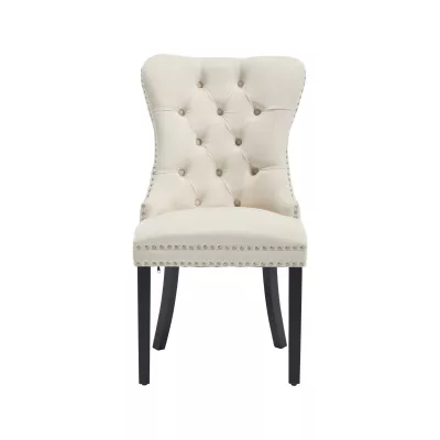 SAMSUL Polsterstuhl für Esszimmer - beige/schwarz
