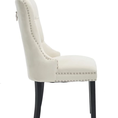 SAMSUL Polsterstuhl für Esszimmer - beige/schwarz