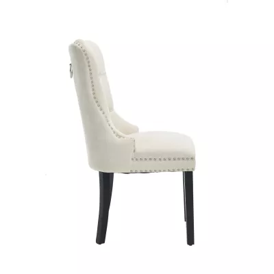 SAMSUL Polsterstuhl für Esszimmer - beige/schwarz