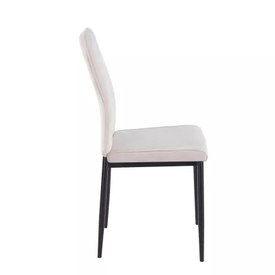 Gepolsterter Esszimmerstuhl SAMAIRA – beige/schwarz