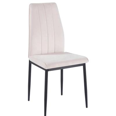 Gepolsterter Esszimmerstuhl SAMAIRA – beige/schwarz