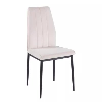 Gepolsterter Esszimmerstuhl SAMAIRA – beige/schwarz