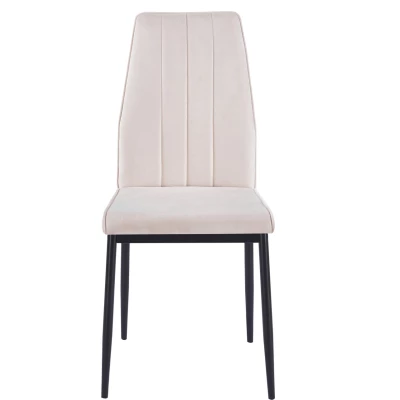 Gepolsterter Esszimmerstuhl SAMAIRA – beige/schwarz