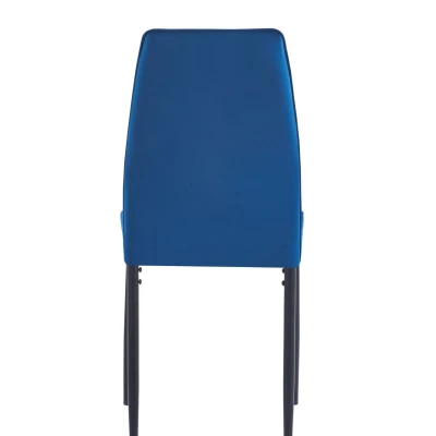 Gepolsterter Esszimmerstuhl SAMAIRA - blau/schwarz
