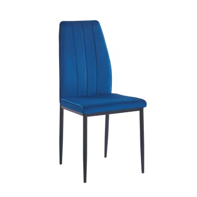 Gepolsterter Esszimmerstuhl SAMAIRA - blau/schwarz