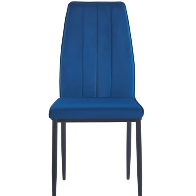 Gepolsterter Esszimmerstuhl SAMAIRA - blau/schwarz