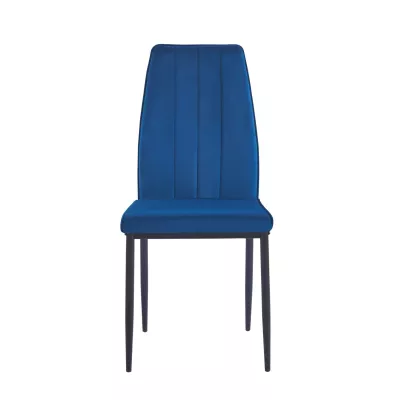Gepolsterter Esszimmerstuhl SAMAIRA - blau/schwarz
