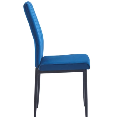 Gepolsterter Esszimmerstuhl SAMAIRA - blau/schwarz