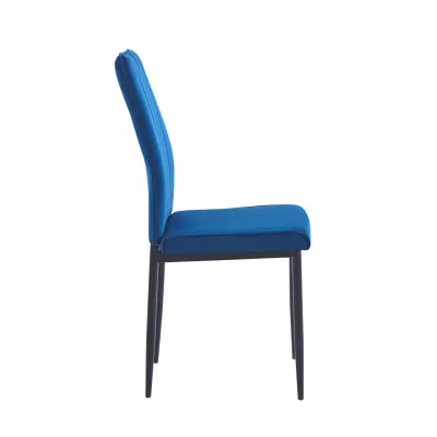 Gepolsterter Esszimmerstuhl SAMAIRA - blau/schwarz