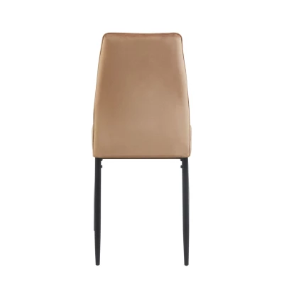 Gepolsterter Esszimmerstuhl SAMAIRA – Cappuccino / Schwarz