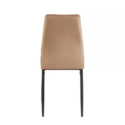 Gepolsterter Esszimmerstuhl SAMAIRA – Cappuccino / Schwarz