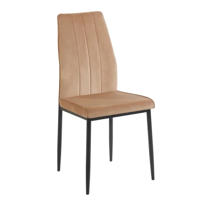 Gepolsterter Esszimmerstuhl SAMAIRA – Cappuccino / Schwarz