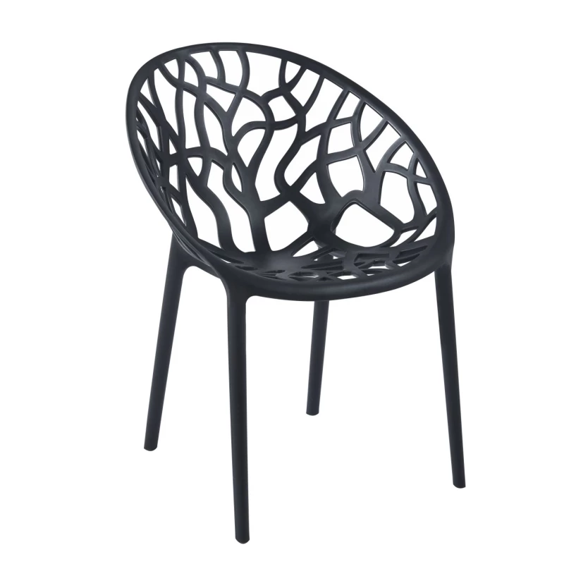 Designer-Gartenstuhl KIRAMI - schwarz