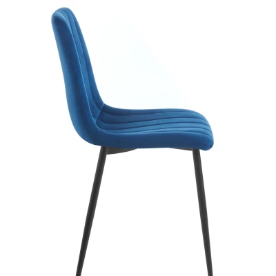 TABRIA Polsterstuhl für Esszimmer - blau/schwarz